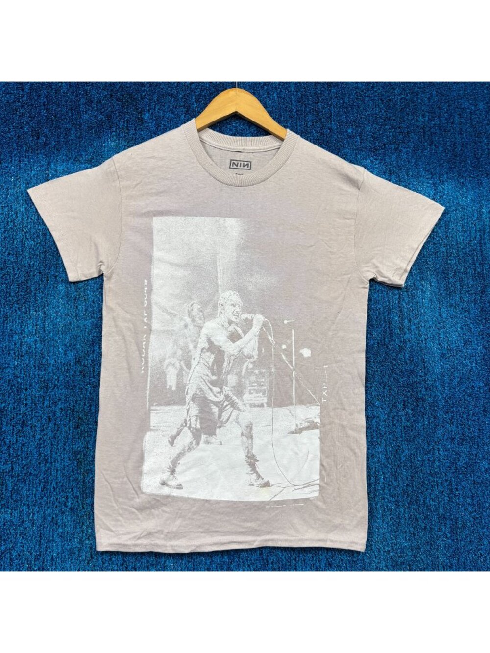 Nine Inch Nails Self Destruct Rock Beige/Gray T-Shirt Size Small